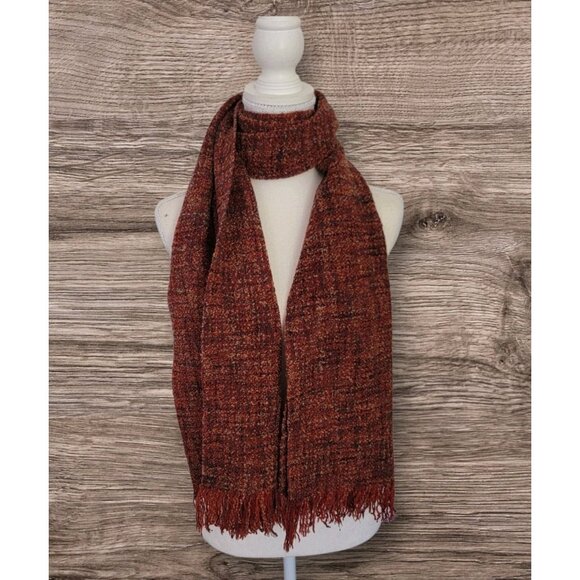 Vintage Mucros Weavers‎  Scarf Hand Woven In Ireland Reds Classic Unisex - Picture 1 of 4